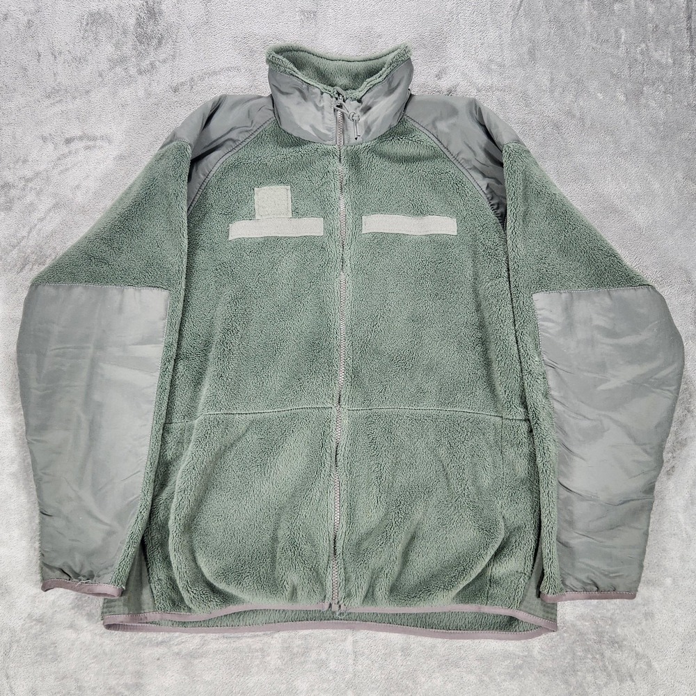 Cold Weather Jacket Mens Large Green Fleece GEN III ECWCS Cold Weather